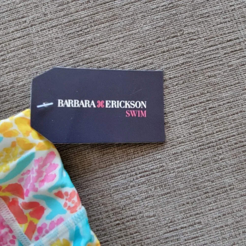 Barbara Erickson Women's Multicolor Turtle Print Swim Shorts Size Medium